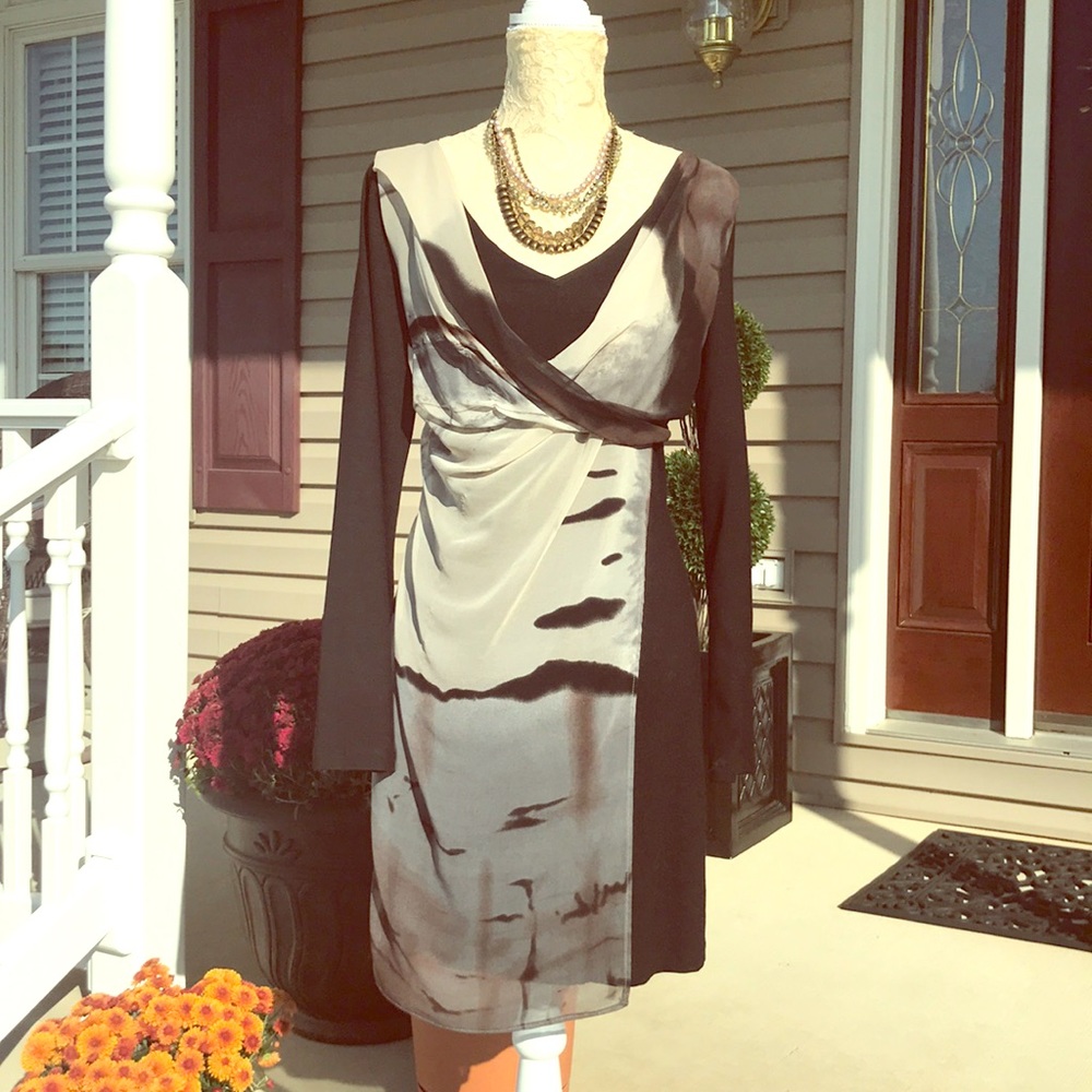 RONEN CHEN long sleeve fitted dress